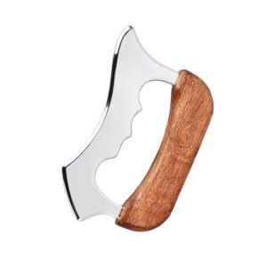 Ergonomic IASTM Fascia Knife | Premium Zinc Alloy Muscle Scraper with Wooden Grip for OEM/ODM Wholesale