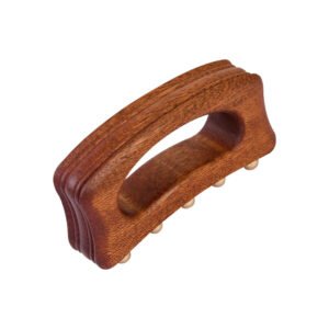 Multi-Functional 10-Pin Brass Meridian Massage Board | Upgraded 4-Groove Guasha Scraper | African Mahogany Handle for Full-Body Deep Tissue Massage, Muscle Relaxation & Body Sculpting